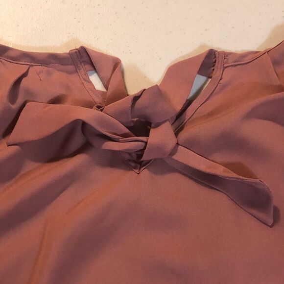 Retro Womens Blouse Top XL Lace Tie Back Coquette Feminine Romantic Cottagecore - Picture 4 of 8